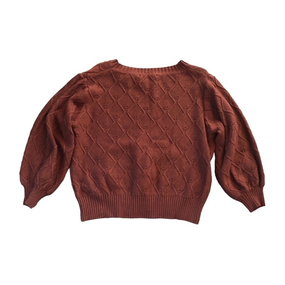 Ellison 3/4 Sleeve Sweater, Dark Orange, Size Large - Picture 2 of 3